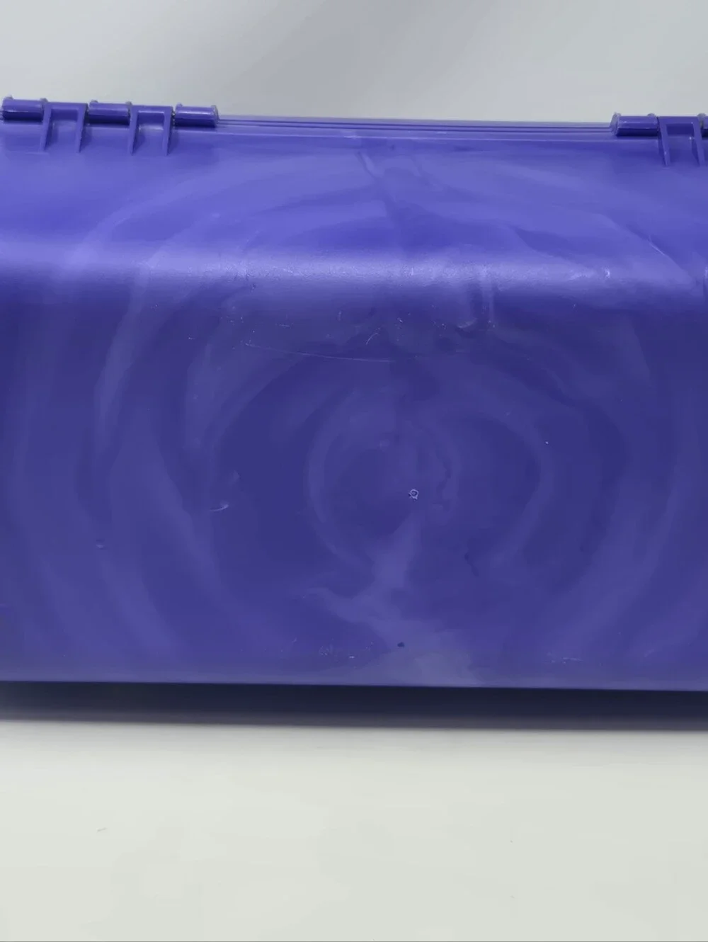 VINTAGE 1980S CABOODLES CADDY MAKEUP CRAFT STORAGE PURPLE PIN THREE LEVEL MIRROR